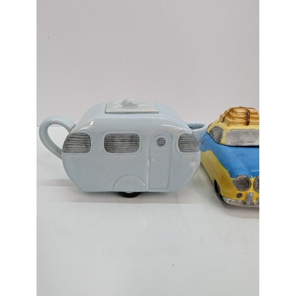 Vintage Fitz & Floyd OCI American Roadside Creamer and Sugar Set 1993 - Picture 7 of 11